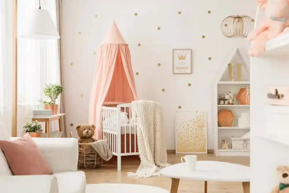 Baby girl nursery room